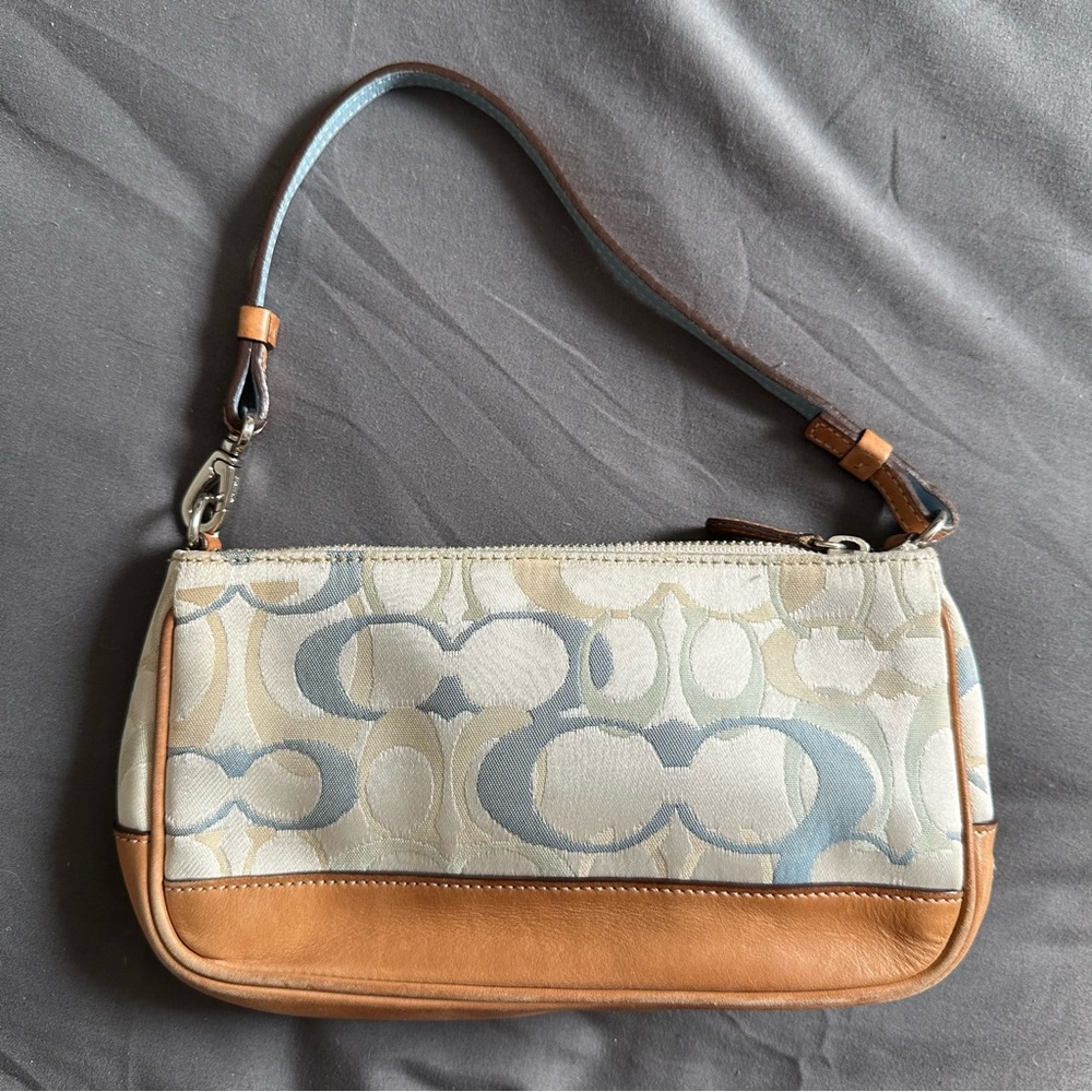 Vintage Coach y2k 2003 Blue Demi Hampton Shoulder Bag